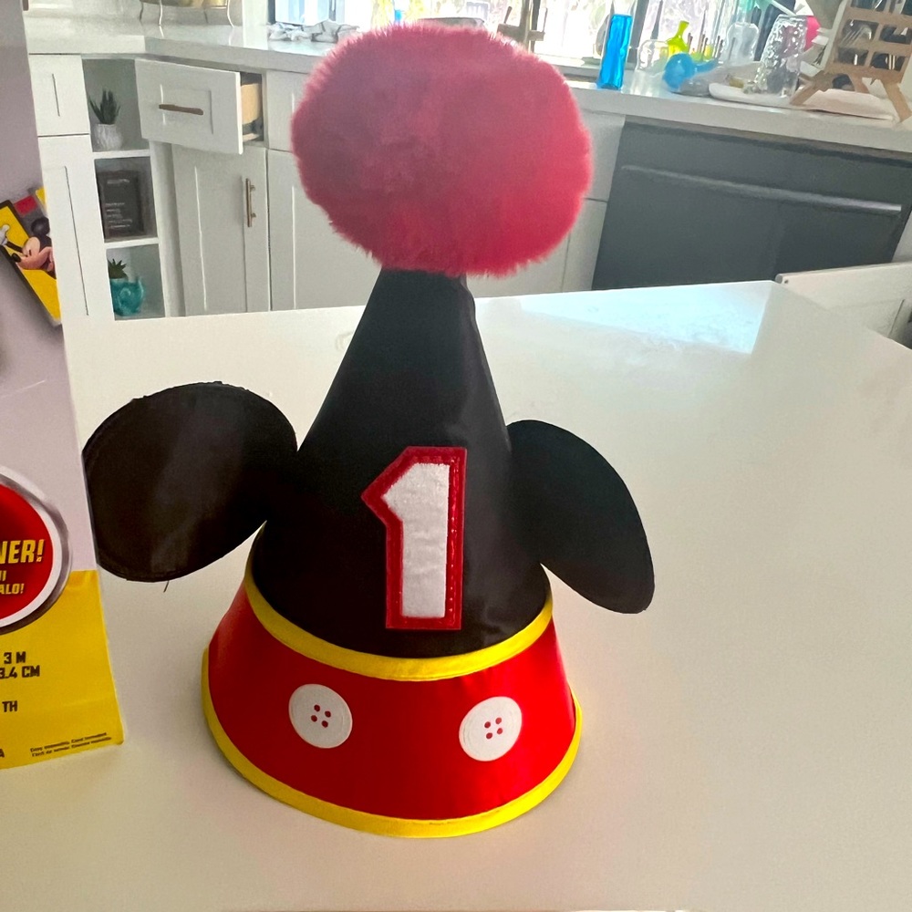 Mickey Mouse first birthday hat brand new never used